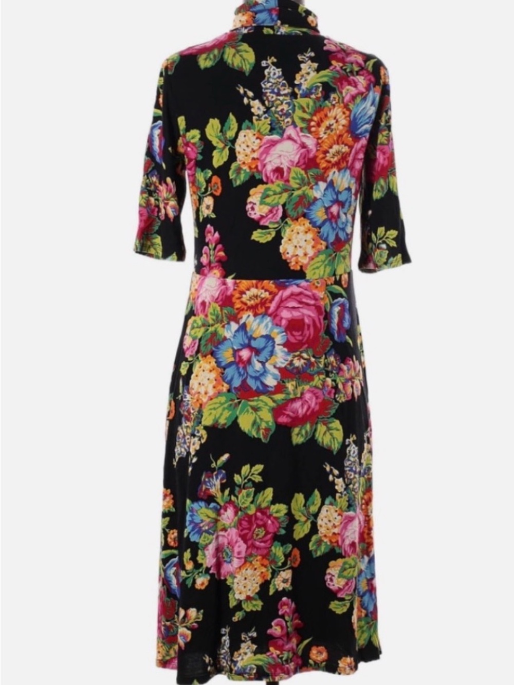 Anthropologie floral mock neck dress